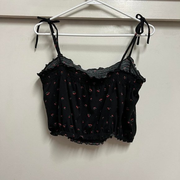 H&M Printed Cherries Smocked Tank Top - Picture 2 of 4